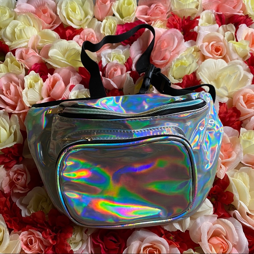 Silver Holographic Fanny Pack